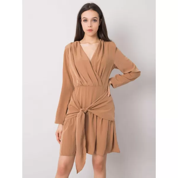 Dámské šaty RUE PARIS 322-SK-10099.40 LIGHT BROWN 