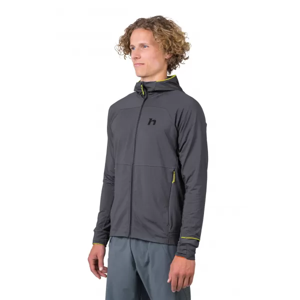  Pánská mikina HANNAH ETHAN HOODY BLACK OYSTER MEL 