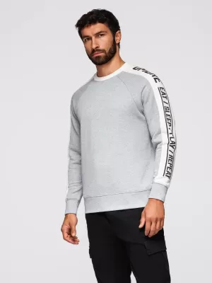 Pánská mikina OMBRE OM-SSNZ-0200 GREY MELANGE
