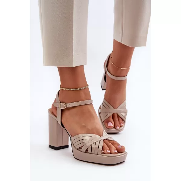  Dámské sandály D&A MR38-668 BEIGE 