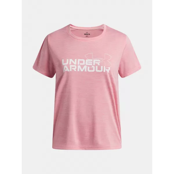  Dívčí triko UNDER ARMOUR TECH TWIST WDMK LOGO SS 6007134-600 RŮŽOVÁ 