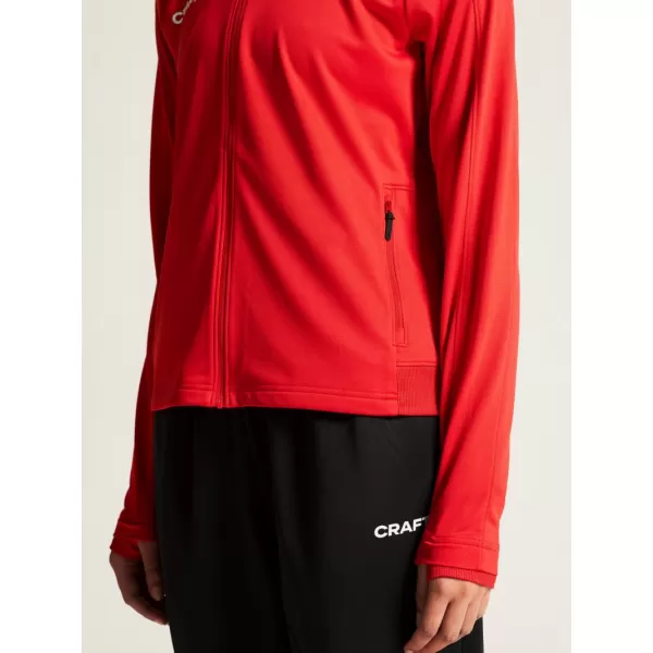  Dámská tréninková bunda CRAFT TW Evolve 2.0 Full Zip Jacket W JASNĚ ČERVENÁ 