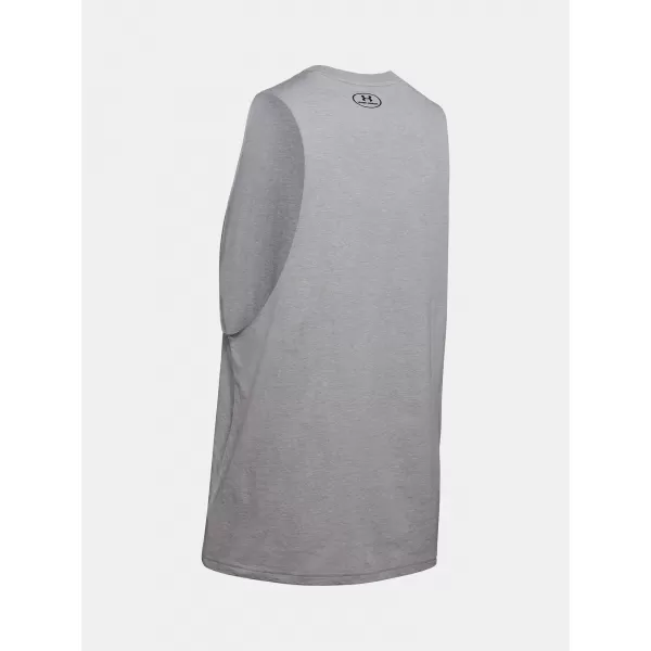  Pánské tílko UNDER ARMOUR LEFT CHEST CUT OFF TANK 1329286-035 ŠEDÁ 