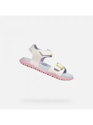 Dívčí sandály GEOX SANDAL FUSBETTO J35HQA000BCC0653 BÍLÁ