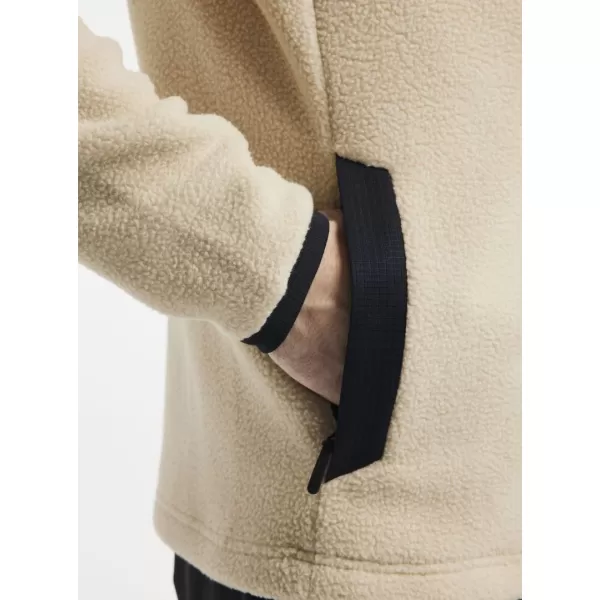  Pánská fleecová mikina Sherpa CRAFT Corp. ADV Pile Fleece Jacket M PŘÍRODNÍ/ČERNÁ 