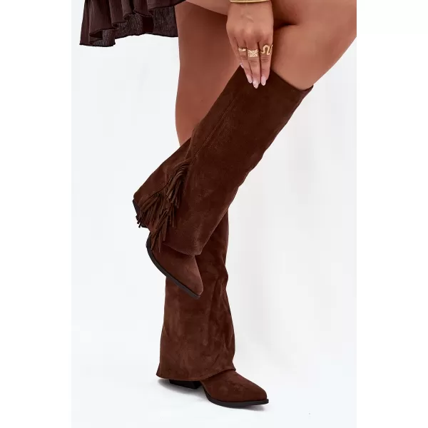  Dámské kozačky BOTO ZALIA 38567 BROWN 