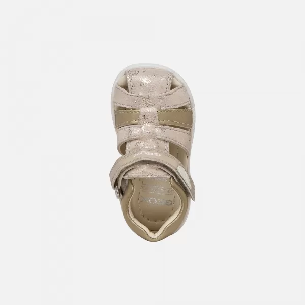  Dívky první kroky GEOX SANDAL MACCHIA B254WB007NFC8560 BÉŽOVÁ 