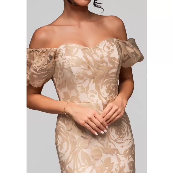  Dámské šaty LARICA LA-OM-DLR150 BEIGE 