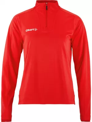 Dámská tréninková bunda s 1/4 zipem CRAFT TW Evolve 2.0 Half Zip W JASNĚ ČERVENÁ