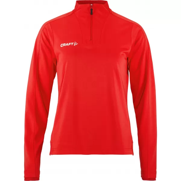  Dámská tréninková bunda s 1/4 zipem CRAFT TW Evolve 2.0 Half Zip W JASNĚ ČERVENÁ 