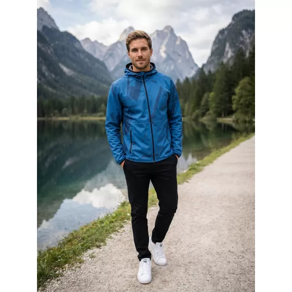  Pánská softshellová bunda premium ALTISPORT VOJ/ALM079JACK01 MODRÁ 