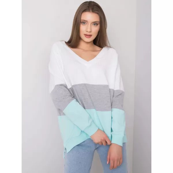  Dámská mikina RUE PARIS RV-BL-5972.07 WHITE-GRAY 