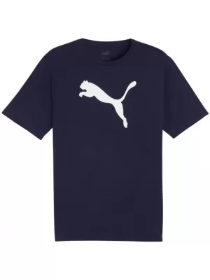 Pánské triko PUMA TEAMRISE LOGO JERSEY COTTON 658705-06 PUMA NAVY/PUMA WHITE