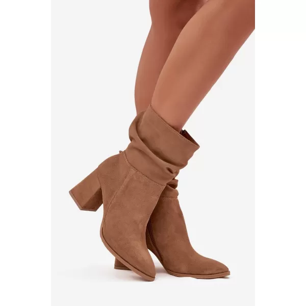  Dámské kozačky ZAZOO 4216 BEIGE 