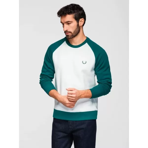 Pánská mikina OMBRE OM-SSNZ-0239 CREAM AND DARK GREEN 
