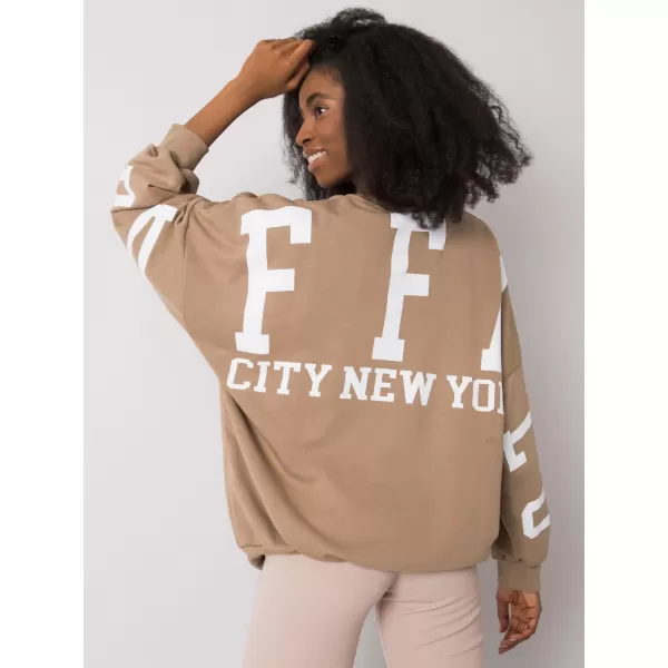  Dámská mikina EX MODA EM-BL-710.14 DARK BEIGE 