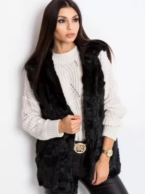 Dámská vesta WOOL FASHION ITALIA AT-KZ-05201.95P NOIRE