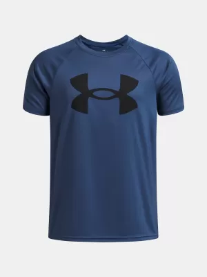Chlapecké triko UNDER ARMOUR UA TECH BIG LOGO SS 1363283-498 TMAVĚ MODRÁ
