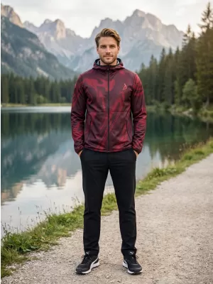 Pánská softshellová bunda premium ALTISPORT VOJ/ALM072JACK01 WINE/RED