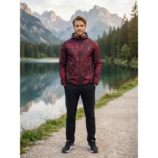  Pánská softshellová bunda premium ALTISPORT VOJ/ALM072JACK01 WINE/RED 
