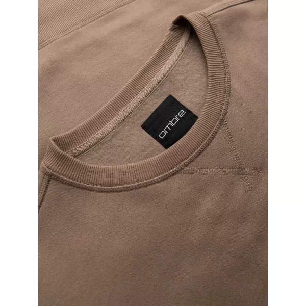 Pánská mikina OMBRE OM-SSNZ-0243 LIGHT BROWN 