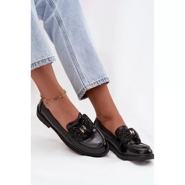  Dámské mokasíny D&A HY52-319A BLACK 