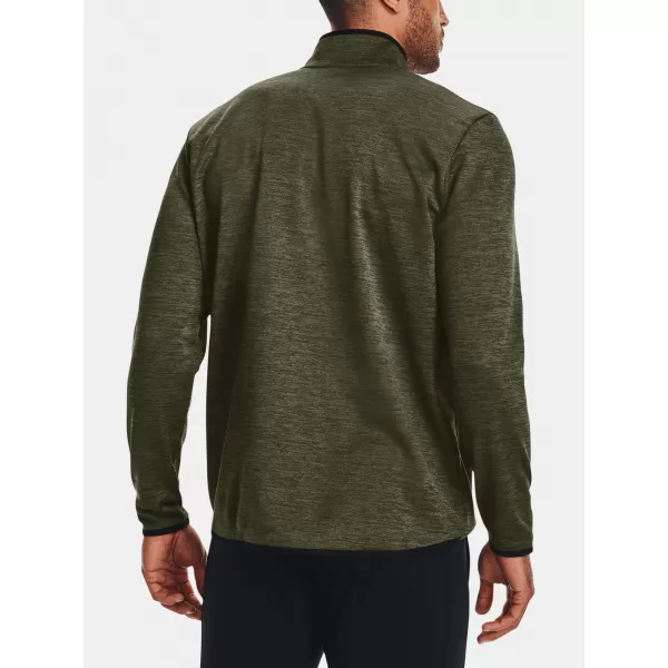  Pánská mikina UNDER ARMOUR UA ARMOUR FLEECE 1/2 ZIP ZELENÁ 