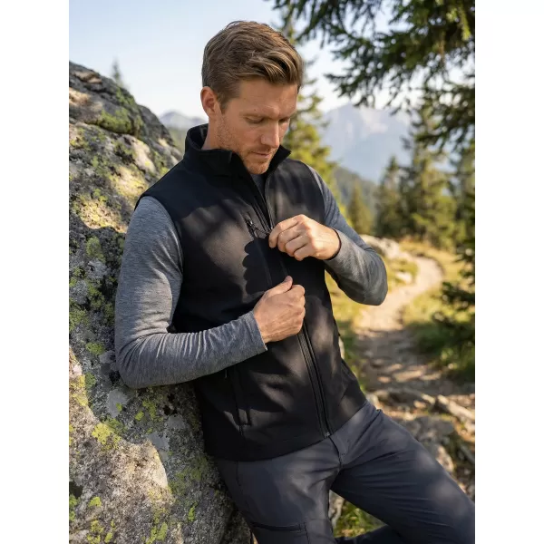  Pánská softshellová vesta ALTISPORT NoPrint NP/ALM865 ČERNÁ 
