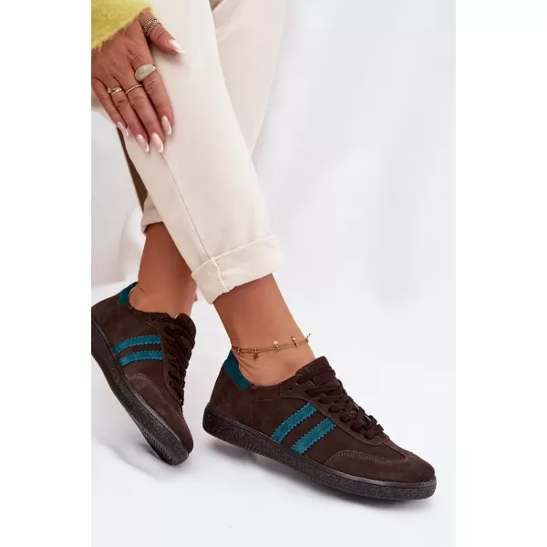  Dámské tenisky ZAZOO N1068 BROWN/BEIGE 