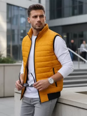 Pánská vesta DSTREET ŽLUTÁ