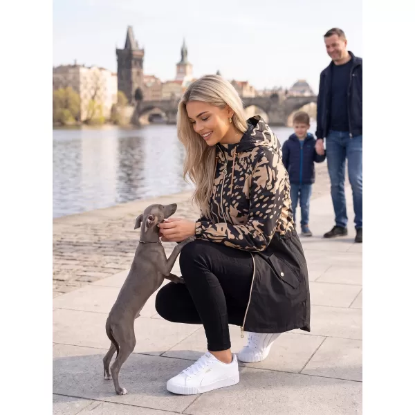  Dámský kabát KIXMI ZIANA ČERNÁ/BÉŽOVÁ 