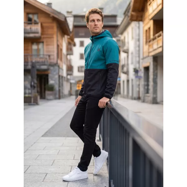  Pánská softshellová bunda premium ALTISPORT VOJ/ALM051JACK01 PETROLEJOVÁ/ČERNÁ 
