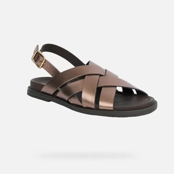  Dámské sandály GEOX ADELASH G012818 HNĚDÁ 