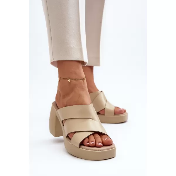  Dámské žabky ZAZOO 40373 BEIGE 
