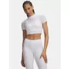 Dámské triko UNDER ARMOUR HEATGEAR ELITE CROP MCK SS 6014710-100 BÍLÁ
