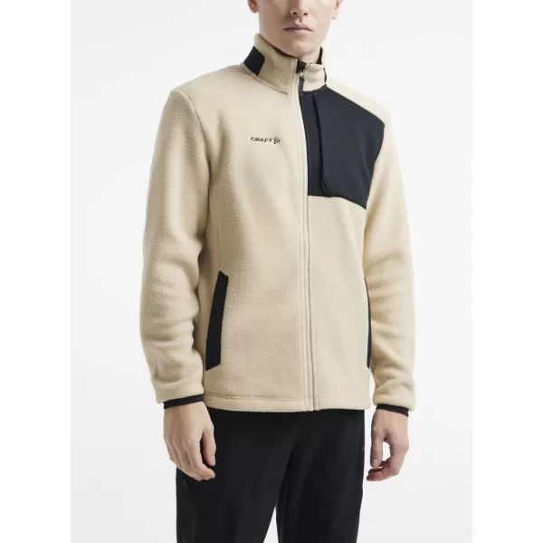  Pánská fleecová mikina Sherpa CRAFT Corp. ADV Pile Fleece Jacket M PŘÍRODNÍ/ČERNÁ 