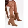 Dámské kozačky ZAZOO 4216 BEIGE