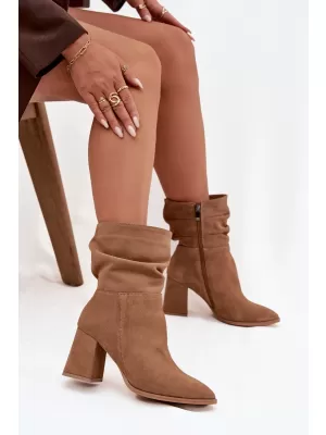 Dámské kozačky ZAZOO 4216 BEIGE