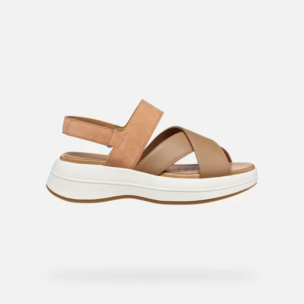  Dámské sandály GEOX SPHERICA ECUB-3 S G012857 HNĚDÁ 
