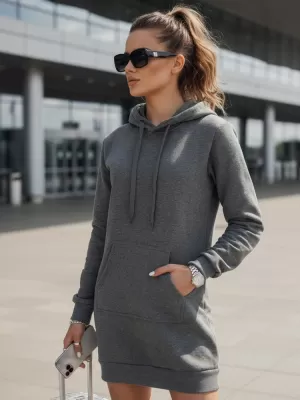Dámské šaty DSTREET TMAVĚ ŠEDÁ
