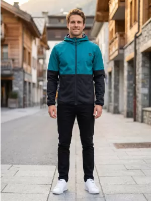 Pánská softshellová bunda premium ALTISPORT VOJ/ALM051JACK01 PETROLEJOVÁ/ČERNÁ