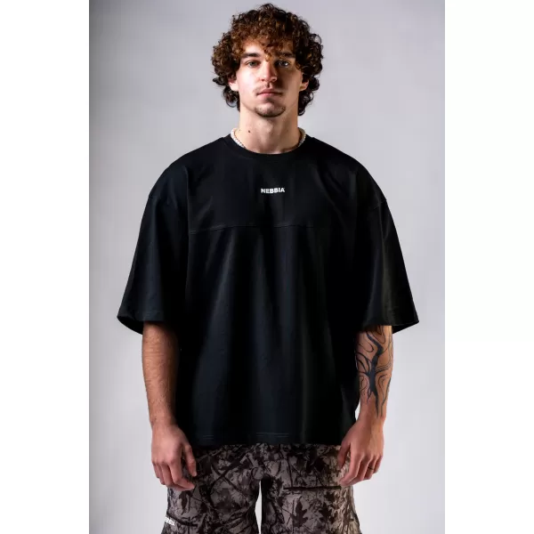  NEBBIA Oversized tričko POWER 898 BLACK 