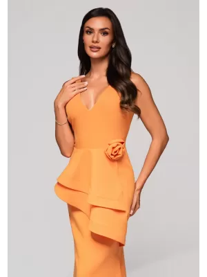 Dámské šaty LARICA LA-OM-DLR212 ORANGE