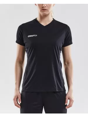 Dámské sportovní tričko s výstřihem do V CRAFT TW Squad Go Jersey Solid W ČERNÁ