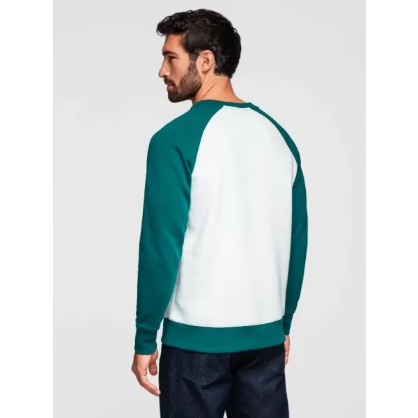  Pánská mikina OMBRE OM-SSNZ-0239 CREAM AND DARK GREEN 