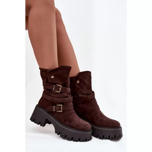  Dámské boty na podpatku BOTO NERELISA 40379 BROWN 