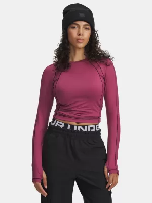 Dámské triko UNDER ARMOUR UA COLDGEAR TEXTURED CREW 6003999-659 ČERVENÁ
