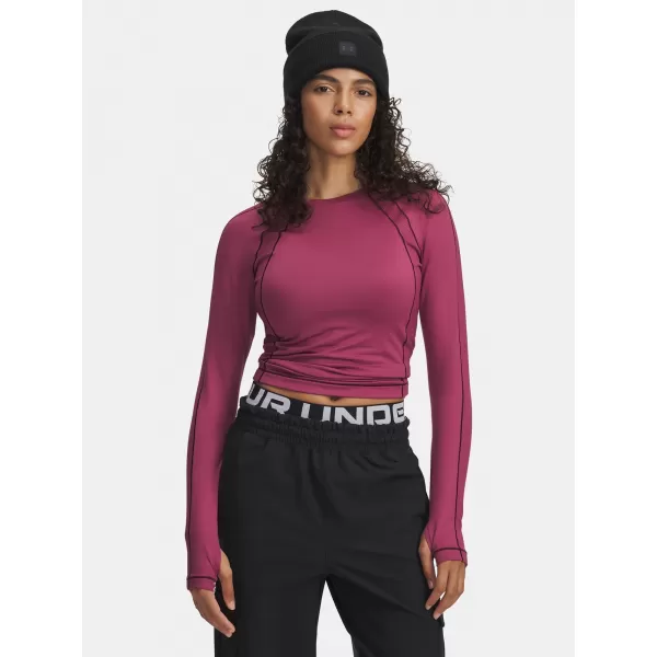  Dámské triko UNDER ARMOUR UA COLDGEAR TEXTURED CREW 6003999-659 ČERVENÁ 