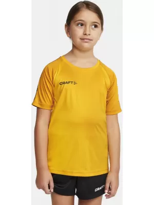 Dětské kontrastní sportovní tričko CRAFT TW Squad Go Contrast Jersey Jr ŠVÉDSKÁ ŽLUTÁ/ZLATÁ