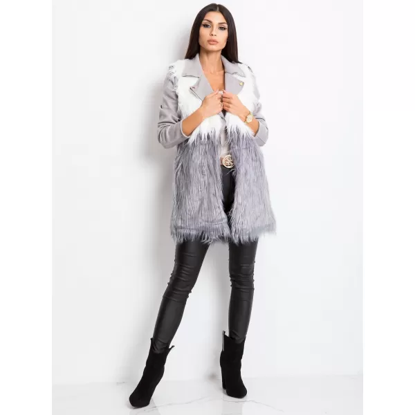  Dámská vesta WOOL FASHION ITALIA AT-KZ-04201.97P WHITE-GRAY 